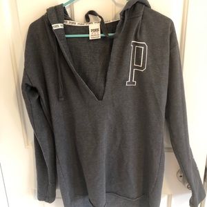 Grey thin hoodie from PINK
